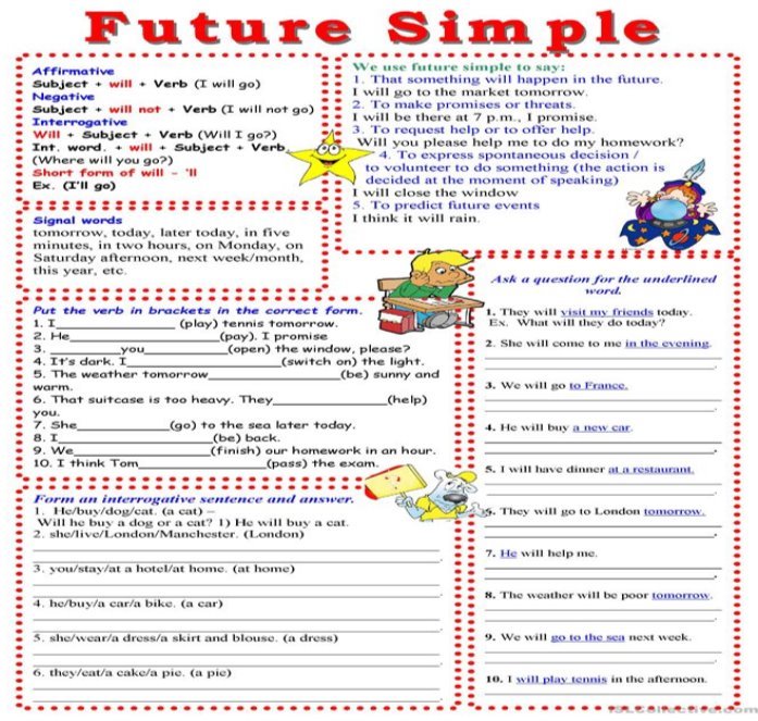Описание: Future Simple - English ESL Worksheets for distance learning and ...
