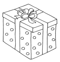 Розмальовки подарунок, Розмальовки Коробка з подарунок розмальовки.