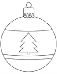 Розмальовка Новорічна прикраса кулька з категорії Різдвяні декорації