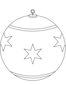 Розмальовка Ялинкова прикраса кулька - Клікніть щоб відкрити версію для друку