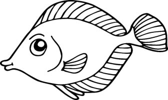 Розмальовки риби, Розмальовки Акуратна рибка риби.