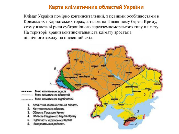 Кліматичні умови та ресурси України