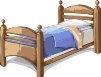Wood bed in cartoon style Royalty Free Vector Image