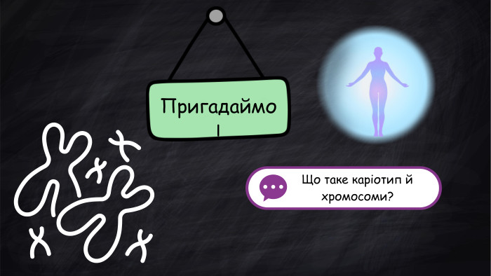 Пригадаймо!Що таке каріотип й хромосоми?