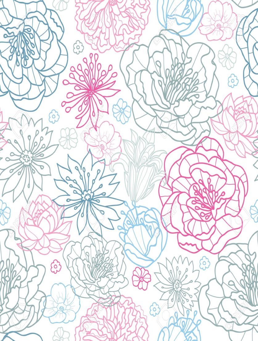 E:\Насті\Вчителю\Відео,картнки,презентації\Картинки\трафарети і рамки\Трафарети квіти\20342031-gray-and-pink-lineart-florals-seamless-pattern-background-Stock-Photo.jpg
