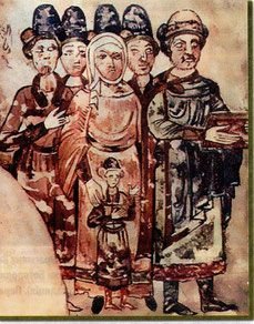 Картинки по запросу мініатюра родина князя святослава