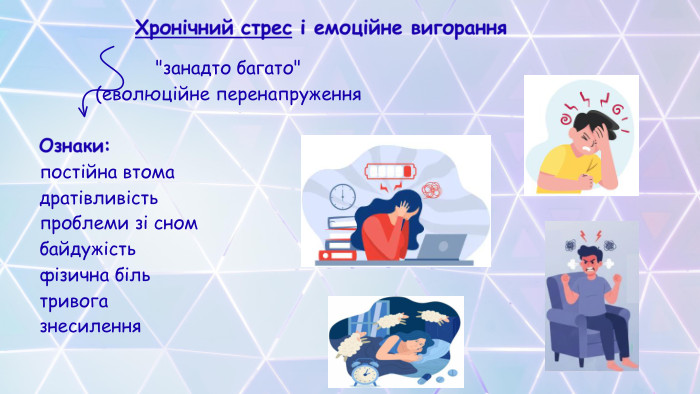 Хронічний стрес і емоційне вигорання