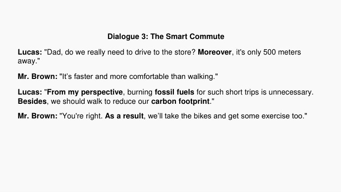 Dialogue 3: The Smart Commute. Lucas: 