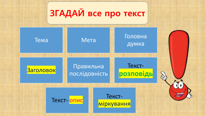 ЗГАДАЙ все про текст