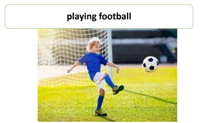 playing football