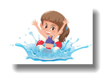 Girl swimming in the pool Royalty Free Vector Image
