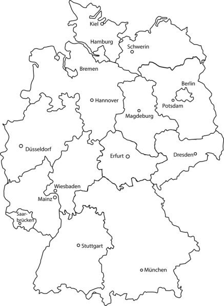 Картинки по запросу контурная карта германии