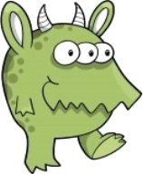 Green Cute Monster  Illustration stock photography