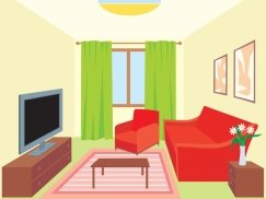Daily Cleaning Tips and Tricks For The Living Room | Living room vector, Living  room clipart, Living room images