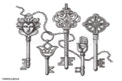 Старинные средневековые ключи, рисунок на белом фоне. - Buy this stock  illustration and explore similar illustrations at Adobe Stock | Adobe Stock