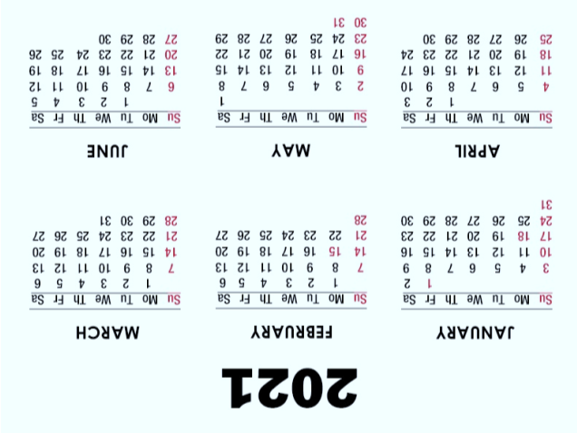 2021 Calendar Yearly Template