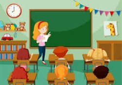 Teacher and students in classroon - Download Free Vectors, Clipart Graphics  & Vector Art