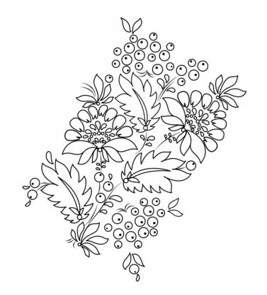 Click to see printable version of Petrykivka Pattern Coloring page