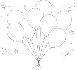 Картинки по запросу розмальовка повітряні кульки