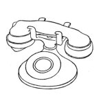 Розмальовка Старомодний телефон - Клікніть щоб відкрити версію для друку