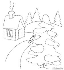 Картинки по запросу розмальовка ялинки і сніг