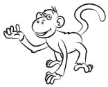 Картинки по запросу розмальовка мавпа