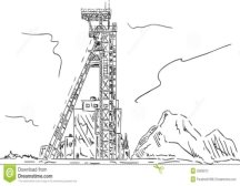 башня-headgear-угольной-шахты-25858212