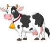 Cartoon happy cow Royalty Free Vector Image - VectorStock