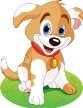Cartoon puppy Royalty Free Vector Image - VectorStock