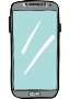 Cartoon image of cellphone icon smartphone Vector Image