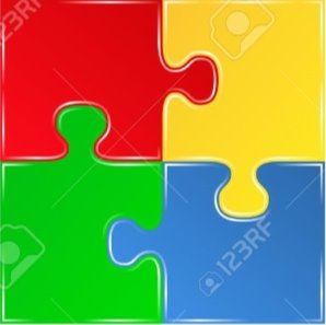 shapes of jigsaw puzzle pieces Stock Vector - 10037019
