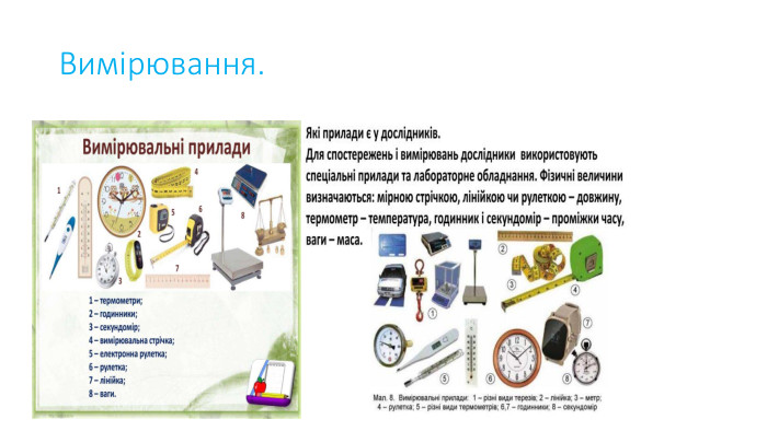 Вимірювання.