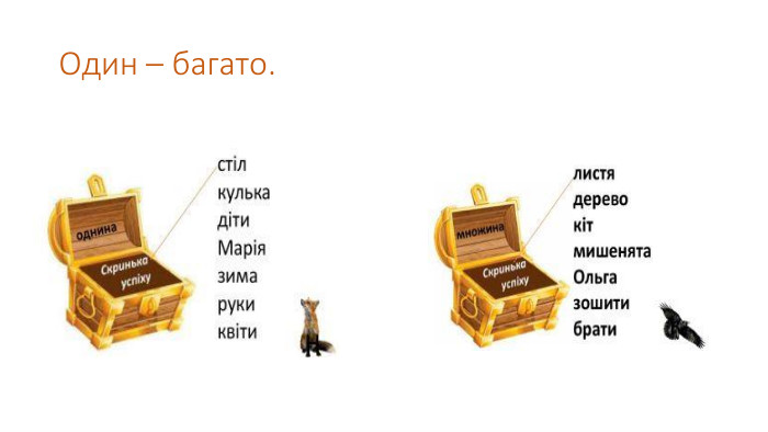 Один – багато.