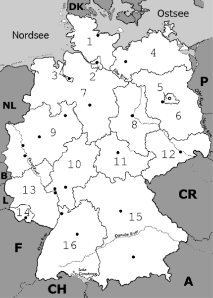 German outline map 1