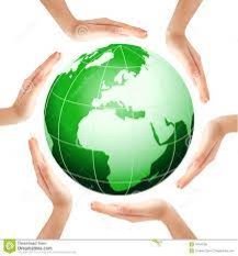 Hands Making A Circle With Green Earth Stock Photo - Image of business,  human: 18406798