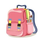 School backpack | School backpacks, School clipart, School bags