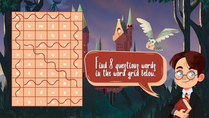 wherehhkmgnwatjhhhtwwhyoauhqrswaninehfdactehowphnjdxyvloiwho. Find 8 questions wordsin the word grid below.