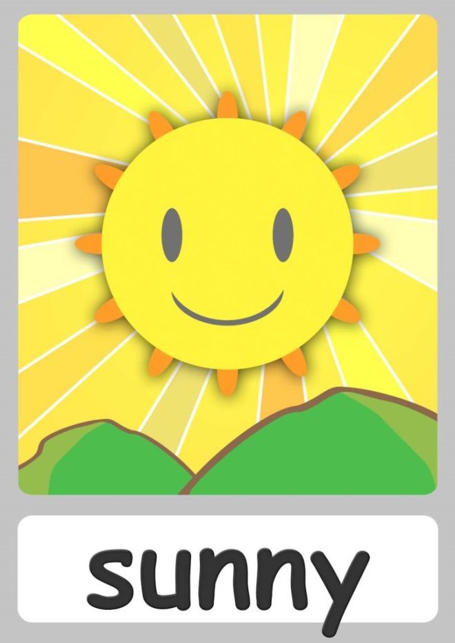 sunny-flashcard