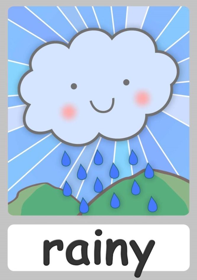 rainy-flashcard