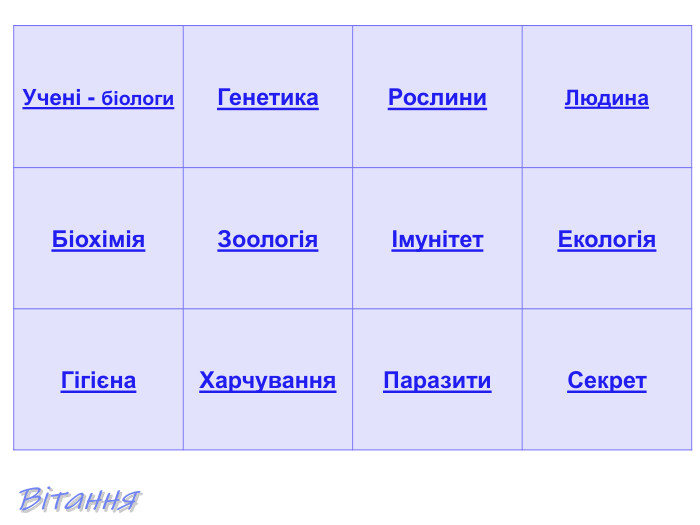 Учені - біологи Генетика Рослини   Людина Біохімія Зоологія Імунітет Екологія Гігієна Харчування Паразити Секрет 
