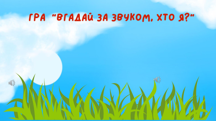 Гра “Вгадай за звуком, хто я?”