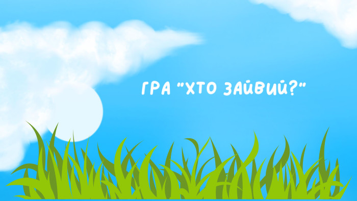 Гра “Хто зайвий?”