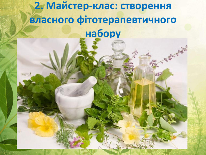 2. Майстер-клас: створення власного фітотерапевтичного набору