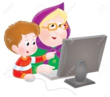 C:\Users\7\Desktop\8520050-Grandma-and-grandson-learning-a-computer-Stock-Photo-computer-cartoon-grandmother.jpg