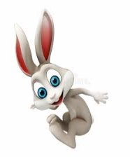 Easter Bunny jumping stock illustration. Illustration of eyes - 36189048
