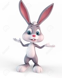 3d Art Illustration Of Standing Bunny Stock Photo, Picture And Royalty Free  Image. Image 14958109.
