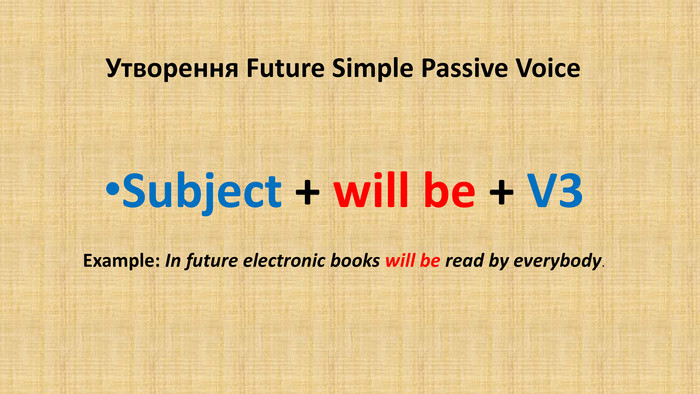 future simple passive presentation