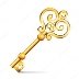 Golden key isolated on white vector — Stock Vector © andegraund548 #40465649