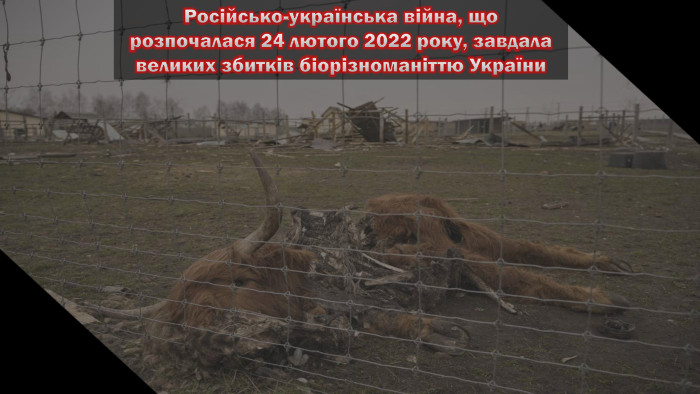 Російсько-українська війна, що розпочалася 24 лютого 2022 року, завдалавеликих збитків біорізноманіттю України