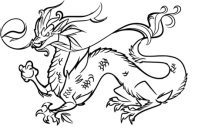 Картинки по запросу китайський дракон розмальовка